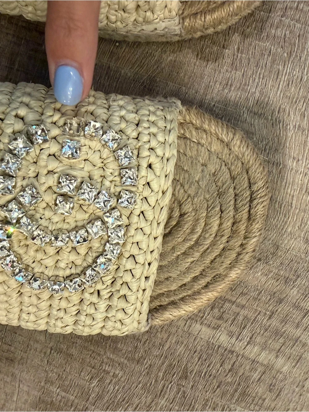 Gucci Cream Crochet Slide Sandals with Crystal Double G Accents